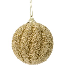 Kerstbal foam d8cm licht goud