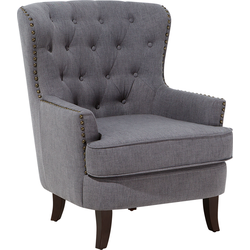 Beliani VIBORG II - Fauteuil-Grijs-Polyester