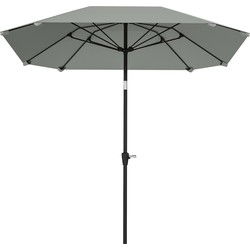 4goodz Outsunny Parasol 233cm Vierkant Kantelbaar - Aluminium buis, Glasvezel beleinen - Grijs