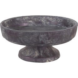 Clayre & Eef Decoratie schaal  Ø 31x14 cm Paars Grijs Beton Rond Fruitschaal