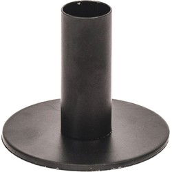 Candleholder - Basic - Metal - Black - 8x8x6,5cm