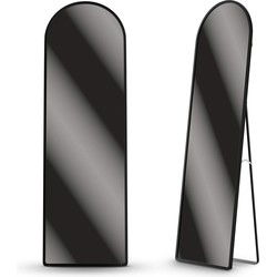 Passpiegel - Ovale Spiegel - 160x60cm - Zwart