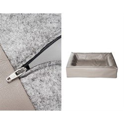 BIA BED KUNSTLEER HOES HONDENMAND TAUPE BIA-60 70X60X12 CM