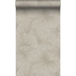 Origin Wallcoverings behang 3D-motief bladeren taupe - 50 x 900 cm - 348007