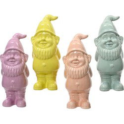 Kabouter keramiek pastel 4ass