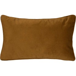 Atmosphera Bank/sierkussens huiskamer Sophia - 30 x 50 cm - Goud/bruin - polyester - met rits - Sierkussens