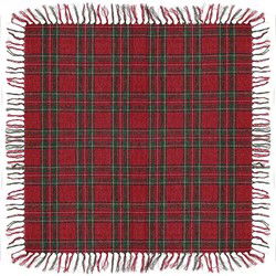 Unique Living - Tafelkleed Xmas Tartan - 90x90cm - Red