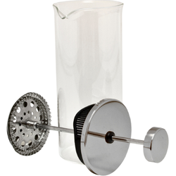 OTIX French Press - Cafetiere - Handmatige Melkopschuimer - Koffiemaker - Melkklopper - Glas RVS