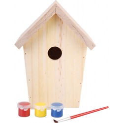 Vogelhuisje DIY - inclusief verf - hout - 20 cm - Vogelhuisjes