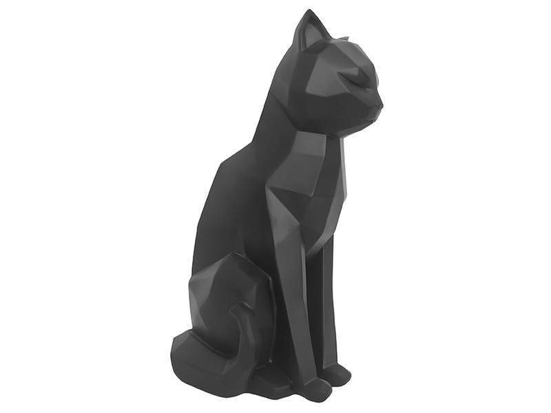 Present Time - Beeld Origami Cat Sitting - Zwart - 