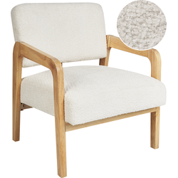 Beliani HJO - Fauteuil-Wit-Bouclé