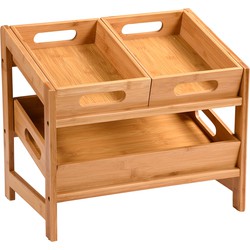 Kesper Keuken aanrecht etagiere - hout - opzet rekje - 39 x 26 x 35 cm - Keukenhulphouders