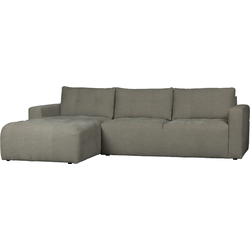 vtwonen Bar Chaise Longue Links - Stof - Grijs - 87x280x170