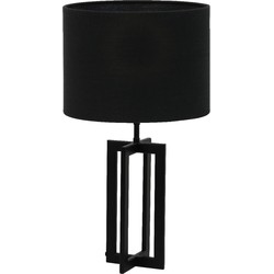 Tafellamp Mace/Livigno - Zwart/Zwart - Ø30x56cm