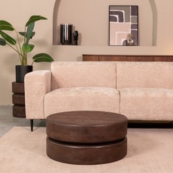 LABEL51 Salontafel Milly - Espresso - Mangohout - 70 cm - Rond
