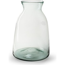 Bloemenvaas - Eco glas transparant - H40 x D27 cm - Vazen