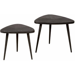 Tower living Viola triangle set of 2 coffeetable 60/50 - black