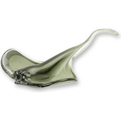 A MURANO STYLE GLASS MANTA RAY DOUBLE CANDY SERVER