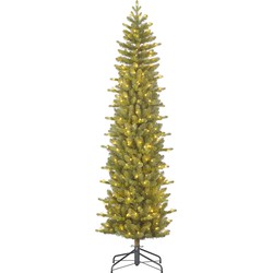 Black Box Trees Harma Smalle Kunstkerstboom met LED Verlichting - H230 x Ø69 cm - Groen