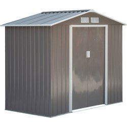4goodz Outsunny Gereedschapsschuur Metaal 127x213x185 cm - Grijs