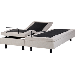 DUKE - Tweepersoonsbed - Beige - 160 x 200 cm - Polyester