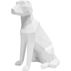 Present Time - Beeld Origami Dog Sitting - Wit