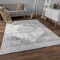 Laagpolig Vloerkleed - Cameris Vintage Design - Grijs - 200x280 cm