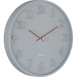Wandklok Calma - Donkergrijs - 3.8x30x30cm