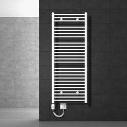 Badkamerradiator Sahara 600 x 1500 mm Witte rechte zijaansluiting met verwarmingselement 900W