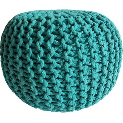 SVJ Poef Rond - 45 x 45 x 30 cm - Katoen - Groen