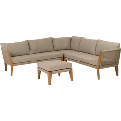 WOOOD San Remo Loungeset Buiten - Teak - Naturel - 70x240x240