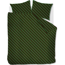 vtwonen Dekbedovertrek Diagonal Groen-Lits-jumeaux (240 x 200/220 cm)