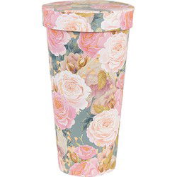 Clayre & Eef Opbergdoos Rood Groen Karton Bloemen