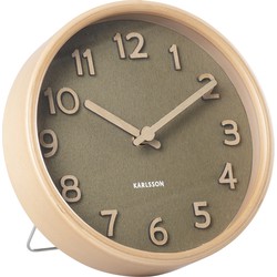 Table Clock Pure Wood Grain 