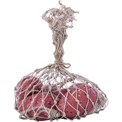 PTMD Deco Object Peony - 19x17x8 cm - Hout - Roest