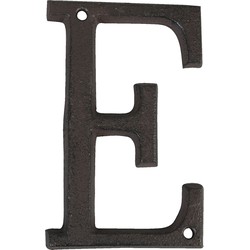 Clayre & Eef IJzeren Letter E  13 cm Bruin Ijzer Decoratie Letters