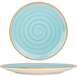 Bonna Dinerbord - Aqua - Porselein - 25 cm - set van 6