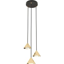 minimalistische hanglamp De angelis Goud 3-lichts  - Ø20cm