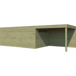 Woodlands blokhut QB groen geïmpregneerd, 810 x 300 cm