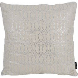 Oona White / Silver | 45 x 45 cm | Kussenhoes | Polyester
