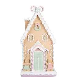 Clayre & Eef Gingerbread house 50x15x93 cm Bruin Keramisch materiaal Peperkoekhuisje