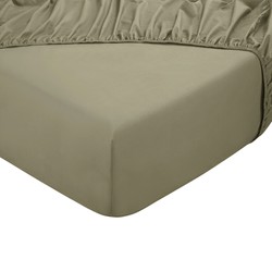 DoubleDry Hoeslaken 100% Natuurlijk Katoen - Tweepersoons 140x200 cm - Zacht & Ademend - Rondom Elastiek - Warm Beige