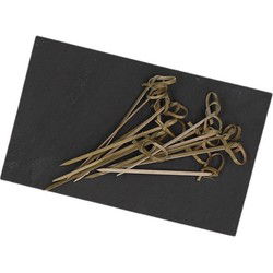 Leisteen tapasbord 18 cm met prikkers 9,5 cm - Serveerplanken
