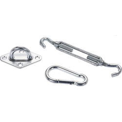 Schaduwdoek ophangaccessoires - 3 delig - metaal - Schaduwdoeken