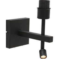 Moderne Wandlamp - Mexlite - Metaal - Modern - E27 - L: 150cm - Voor Binnen - Woonkamer - Eetkamer - Zwart