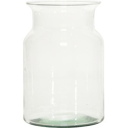 Glazen vaas/vazen transparant 19 x 12 cm - Vazen