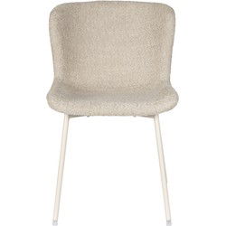 Eetkamerstoel Stof/Textiel - Off White - Zitdiepte 48cm  - Set van 2