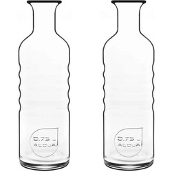 3x Glazen water of sap karaffen 750 ml Optima - Karaffen