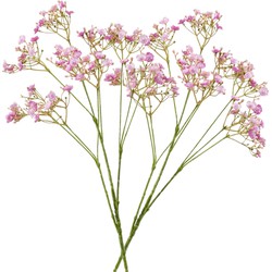 2x stuks kunstbloemen Gipskruid/Gypsophila takken fuchsia roze 68 cm - Kunstbloemen