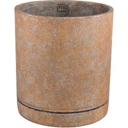 PTMD Bloempot Vik - 24x24x27 cm - Cement - Bruin